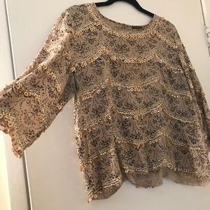 Gold sequin top